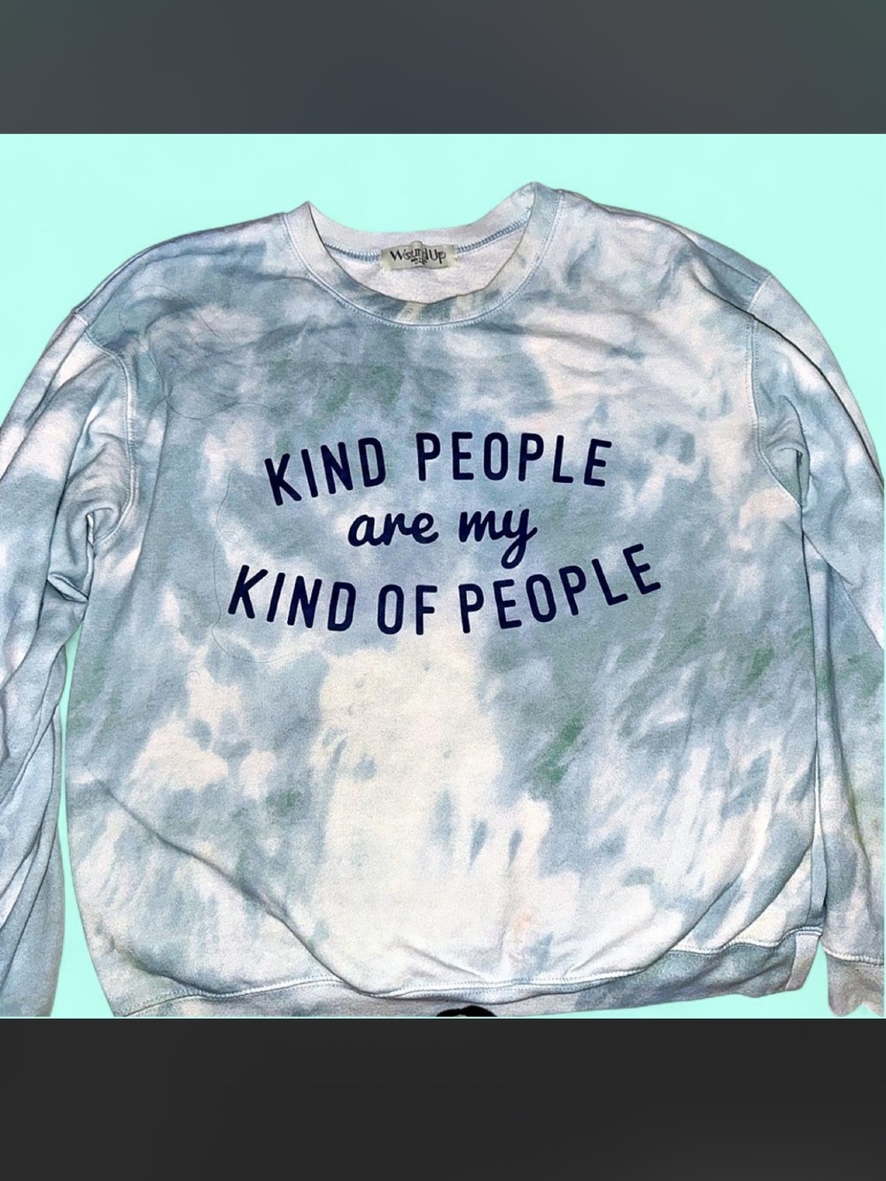 Wound Up Cream Label Sweatshirt Tag